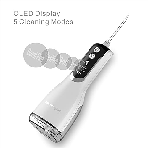 Miracleplus Professional OLED Display Water Flosser for Teeth, Cordless Denta...