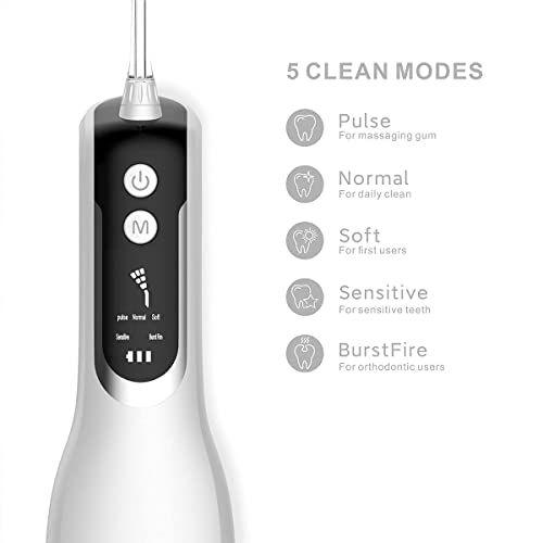 Miracleplus Professional OLED Display Water Flosser for Teeth, Cordless Denta...