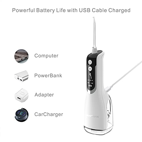 Miracleplus Professional OLED Display Water Flosser for Teeth, Cordless Denta...