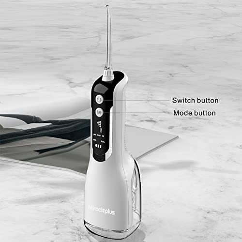 Miracleplus Professional OLED Display Water Flosser for Teeth, Cordless Denta...
