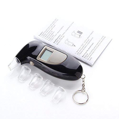 Professional Alcohol Breath Tester Breathalyzer Analyzer Detector Test Keycha...