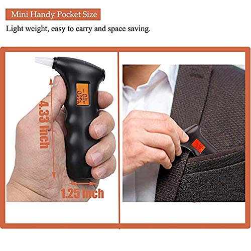 Professional Breathalyzer, Portable Breath Alcohol Tester Digital Alcohol Det...