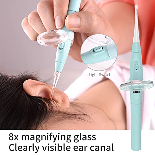 Ear Wax Removal Tool Set Mirror Flower Ear Pick Cleaner Kit with LED Light an...