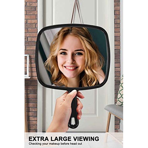 Mirrornova Hand Mirror, Extra Large Barber Hairdressing Handheld Mirror with ...