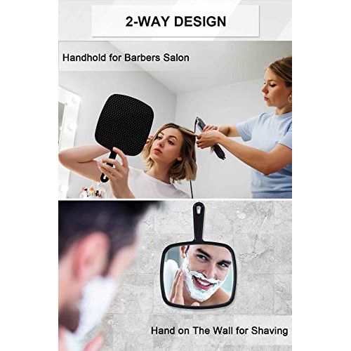Mirrornova Hand Mirror, Extra Large Barber Hairdressing Handheld Mirror with ...