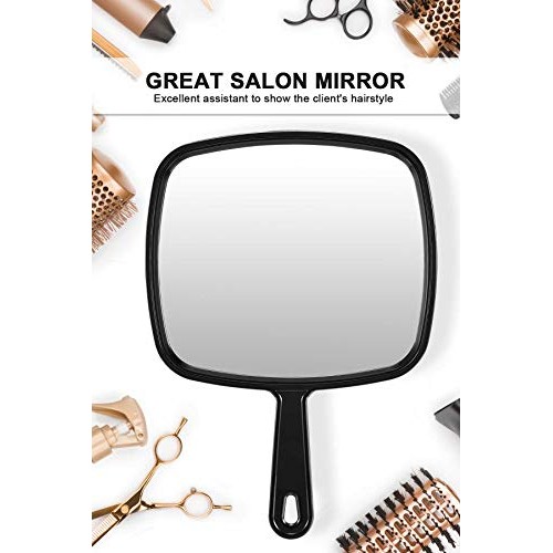 Mirrornova Hand Mirror, Extra Large Barber Hairdressing Handheld Mirror with ...