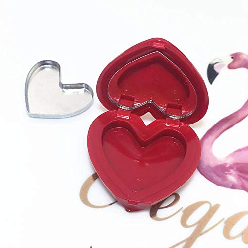 MISAZ 16 Pieces Empty Eyeshadow Case, Cute Heart Shape Refillable Eyeshadow P...