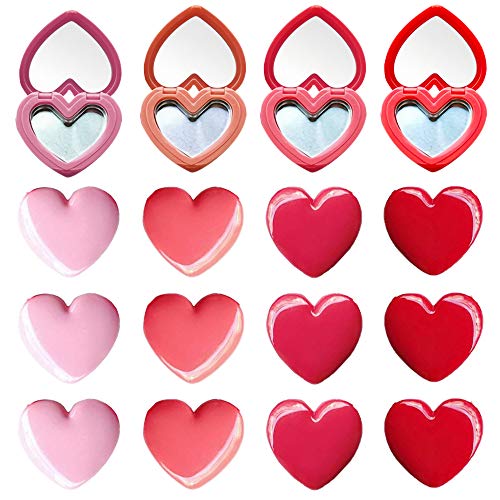 MISAZ 16 Pieces Empty Eyeshadow Case, Cute Heart Shape Refillable Eyeshadow P...