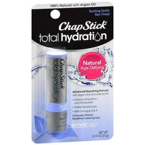 ChapStick Total Hydration Lip Care Soothing Vanilla - Pack of 3
