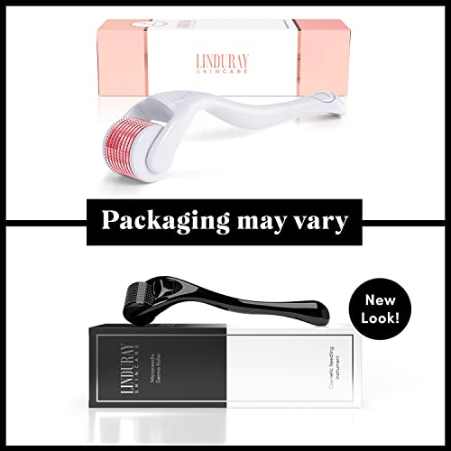 Derma Roller for Skin, Beard & Hair 0.25mm Microneedle Kit - Microneedling Fa...