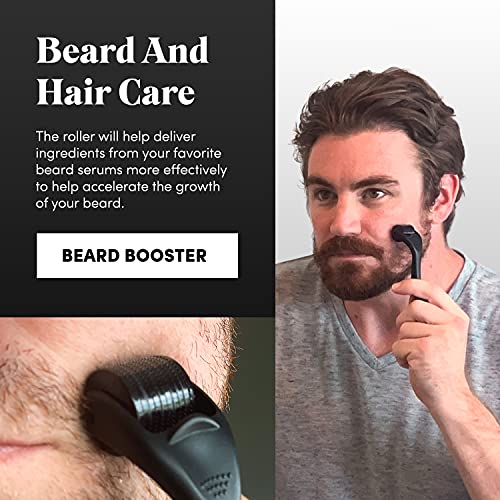 Derma Roller for Skin, Beard & Hair 0.25mm Microneedle Kit - Microneedling Fa...