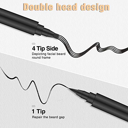 Beard Pencil Filler for man Water Proof Beard pen and beard brush Long Lastin...