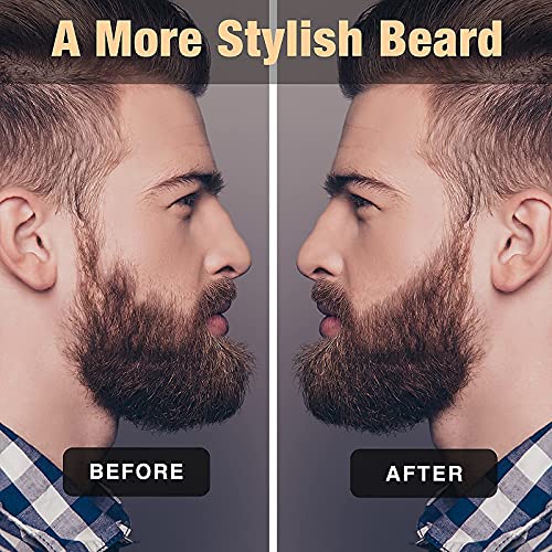 Beard Pencil Filler For Men（Upgraded）Black Beard Filler Pen Boar Bristle Br...