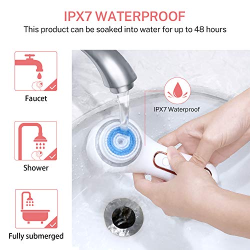 Electric Facial Cleansing Brush Waterproof Face Brush Spin Rechargeable Misik...