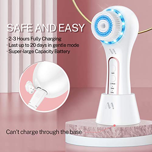 Electric Facial Cleansing Brush Waterproof Face Brush Spin Rechargeable Misik...