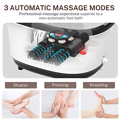 Foot Spa Misiki Foot Bath Massager with Heat & 3 Automatic Modes and 6 Motori...