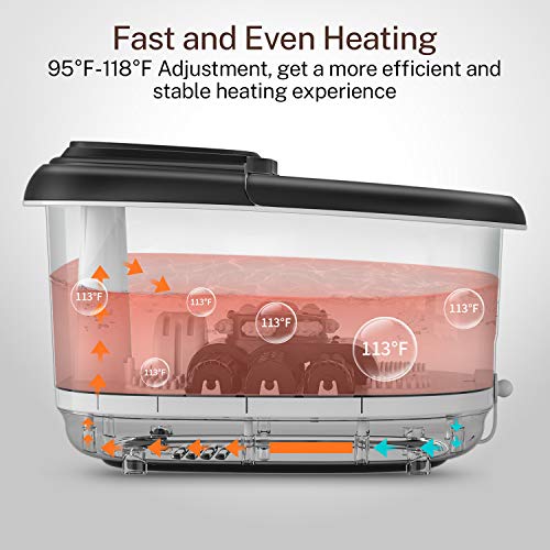 Foot Spa Misiki Foot Bath Massager with Heat & 3 Automatic Modes and 6 Motori...