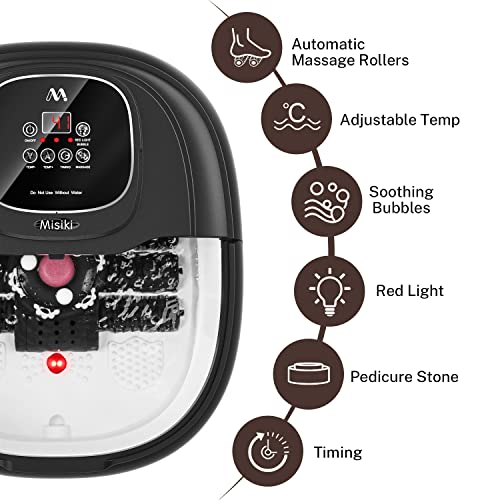 Foot Spa Misiki Foot Bath Massager with Heat & 3 Automatic Modes and 6 Motori...