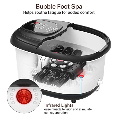 Foot Spa Misiki Foot Bath Massager with Heat & 3 Automatic Modes and 6 Motori...