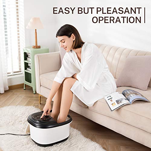 Foot Spa Misiki Foot Bath Massager with Heat & 3 Automatic Modes and 6 Motori...