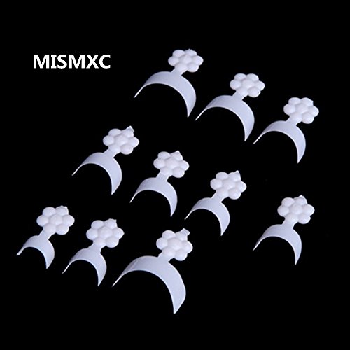 MISMXC 500 Pcs French Short Style Acrylic False Nail Art Tips Finger Sticker ...
