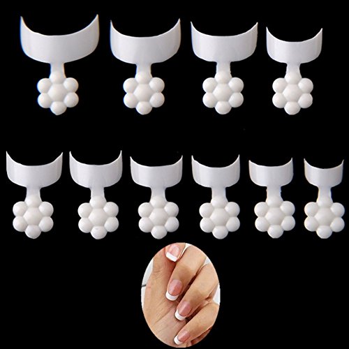 MISMXC 500 Pcs French Short Style Acrylic False Nail Art Tips Finger Sticker ...