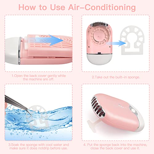 MISMXC Eyelash Fan,Rechargeable Handheld Mini Fan Lash Dryer with Built in Sp...