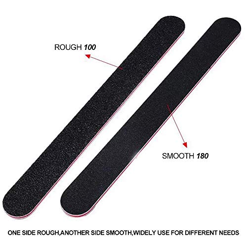 10PCS Professional Nail File Set, Nail Files & Buffers, Double Sided Emery Bo...