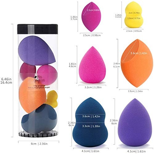 Miss Gorgeous London Makeup Sponge Set Blender Beauty Foundation Blending Spo...
