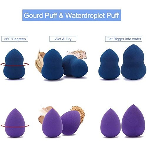 Miss Gorgeous London Makeup Sponge Set Blender Beauty Foundation Blending Spo...
