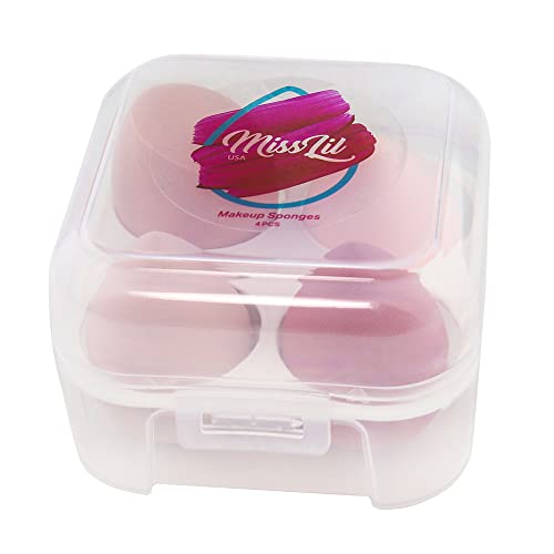 Miss Lil USA Makeup Sponge Blender Multicolor Set - Non Latex, Soft, Professi...
