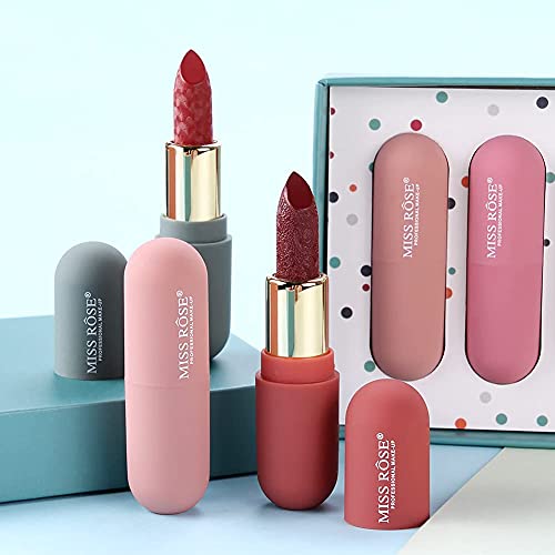 MISS ROSE M New 6 Color Mousse Velvet Lipstick Set, makeup set for women , Lo...