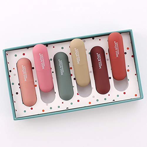 MISS ROSE M New 6 Color Mousse Velvet Lipstick Set, makeup set for women , Lo...