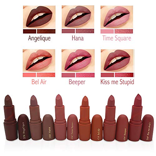 Miss Rose Long-lasting Matte Lipstick Set, 12 PCS Multi Colored featuring ful...