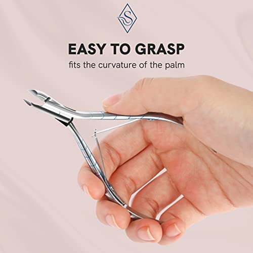 Cuticle Nail Scissors with Classic Fine Curved Blade, Sharp Cuticle Nippers C...