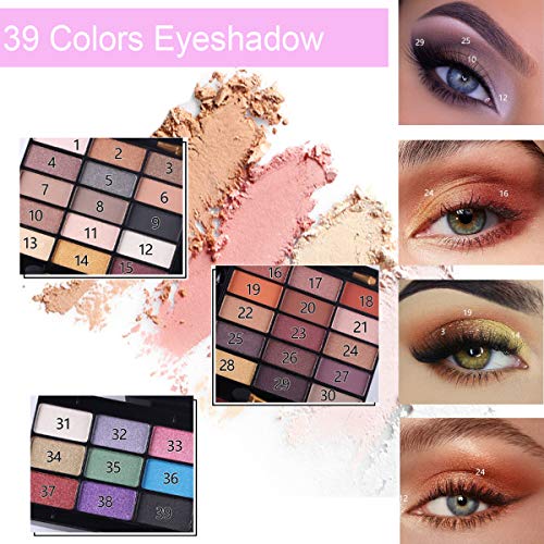 All In One Makeup Kit, Multi-Purpose Makeup Gift Set 49 Colors Combination Pa...