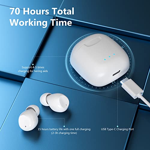 Hearing Aids for Seniors Rechargeable, Touch Control 12 Channels Digital Hear...