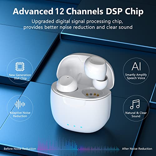 Hearing Aids for Seniors Rechargeable, Touch Control 12 Channels Digital Hear...