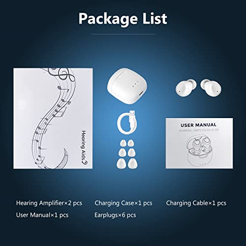 Hearing Aids for Seniors Rechargeable, Touch Control 12 Channels Digital Hear...