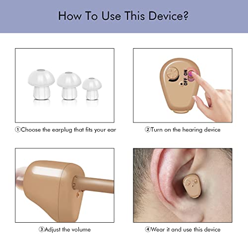 Hearing Aids for Seniors Rechargeable with Noise Cancelling, Hearing Amplifie...