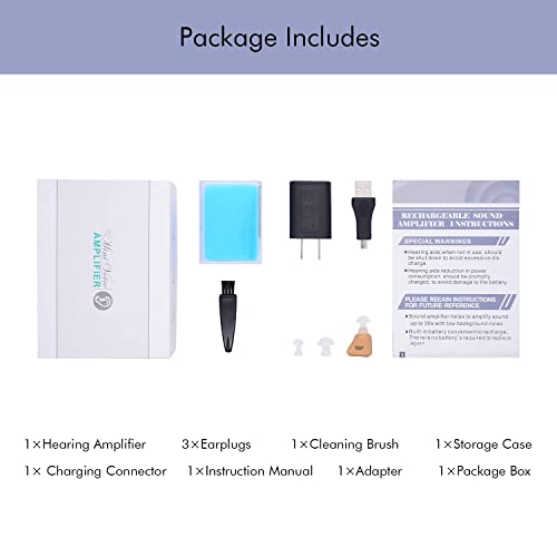 Hearing Aids for Seniors Rechargeable with Noise Cancelling, Hearing Amplifie...