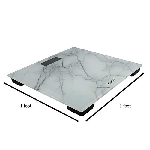 Marble Digital Scale Bathroom Glass Weight Scale Realistic Marble Finish Wide...