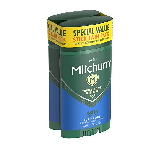 Mitchum Antiperspirant Deodorant Stick for Men, Triple Odor Defense Invisible...