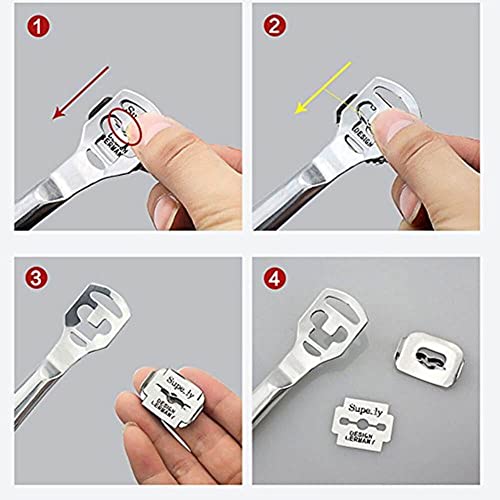 Hand Callus Remover, Palm Finger Thumb Callus Shaver Titania with 10 Blades f...