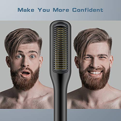 Beard Straightener for Man, Miuphro PTC Ceramic Heating Beard Straightener Br...