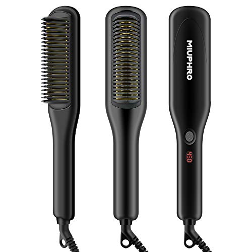 Beard Straightener for Man, Miuphro PTC Ceramic Heating Beard Straightener Br...