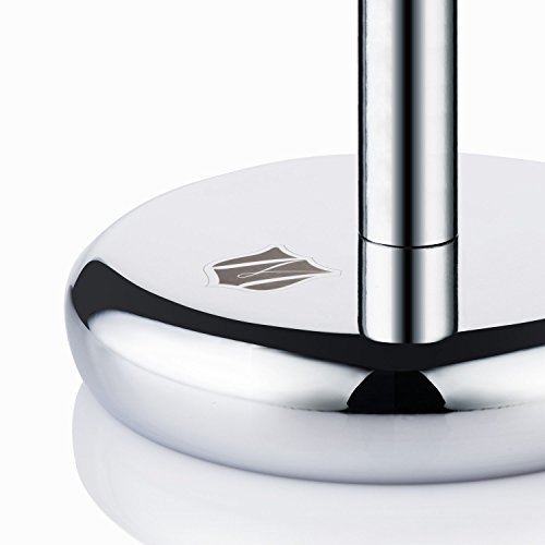 Miusco Natural Badger Hair Wet Shaving Brush and Shaving Stand Set, Chrome, S...