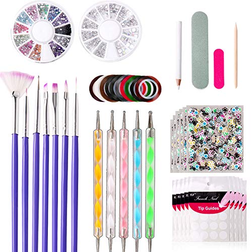 Nail Art Tool Set,Nail Pen Designer,Nail Accessories Art Kit with French Nail...