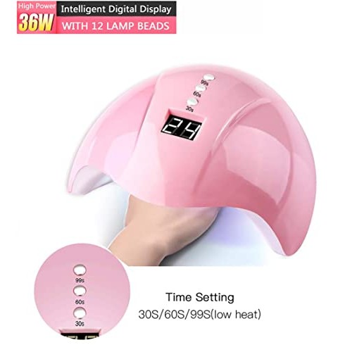 Portable UV Lamp LED Dry Nail Kit Manicure Nail Tool Set,Practical Nail Art S...