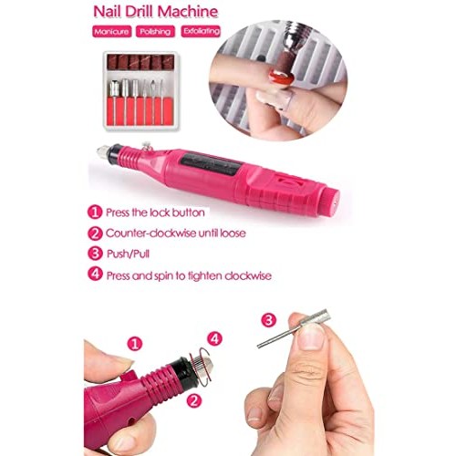 Portable UV Lamp LED Dry Nail Kit Manicure Nail Tool Set,Practical Nail Art S...